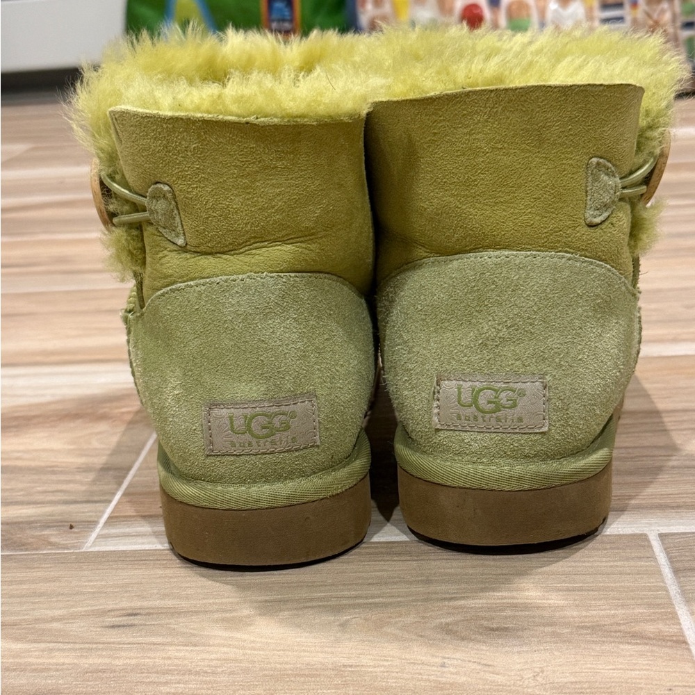Ugg Mini Bailey Button boots - Lime Green hard to… - image 5